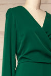 Nantwich Green Silky Long-Sleeved Jumpsuit | La petite garçonne side