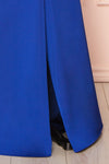 Naomie Blue Silky Mermaid Gown w/ Slit | Boudoir 1861 bottom