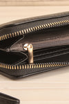Naples Black Faux-Leather Wallet | La petite garçonne open close-up
