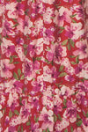 Nardai Burgundy Empire Waist Floral Maxi Dress | Boutique 1861 fabric