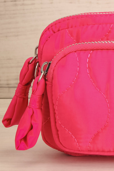 Narack Fuchsia Quilted Belt Bag | La petite garçonne front close-up