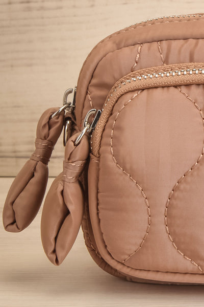 Narack Taupe Quilted Belt Bag | La petite garçonne front close-up