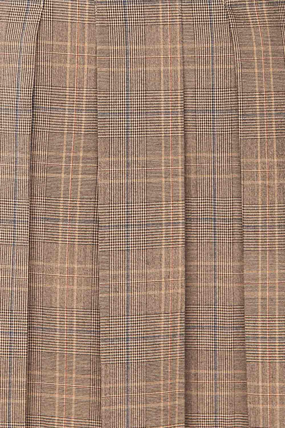 Narva Short Pleated Plaid Skirt | La petite garçonne fabric 
