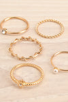 Nassau Set of 7 Assorted Golden Rings | La petite garçonne close-up