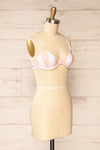 Naucalpan Stripes Pink Bikini Top | La petite garçonne  side view