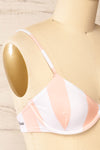 Naucalpan Stripes Pink Bikini Top | La petite garçonne  side