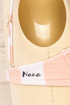 Naucalpan Stripes Pink Bikini Top | La petite garçonne  fabric