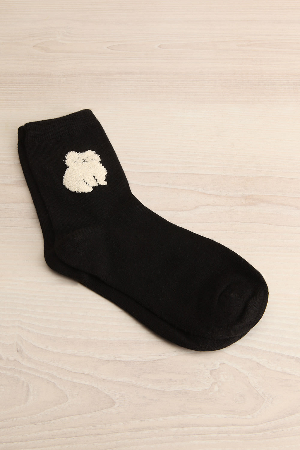 Nazca Black Crew Socks w/ Cat Detail | La petite garçonne