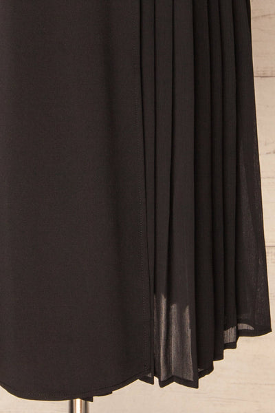 Nelson Pleated Midi Black Skirt | La petite garçonne bottom