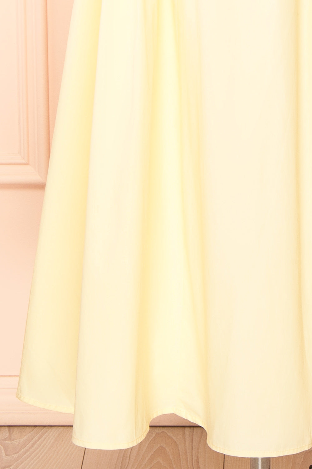 Nena Yellow Long Dress with Square Neckline | Boutique 1861 bottom 