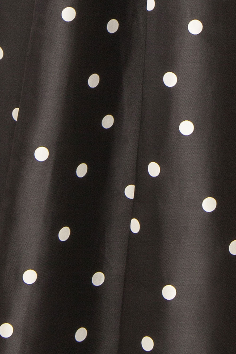 Nesrine Strapless Black Dress with White Polka Dots | Boutique 1861 fabric 