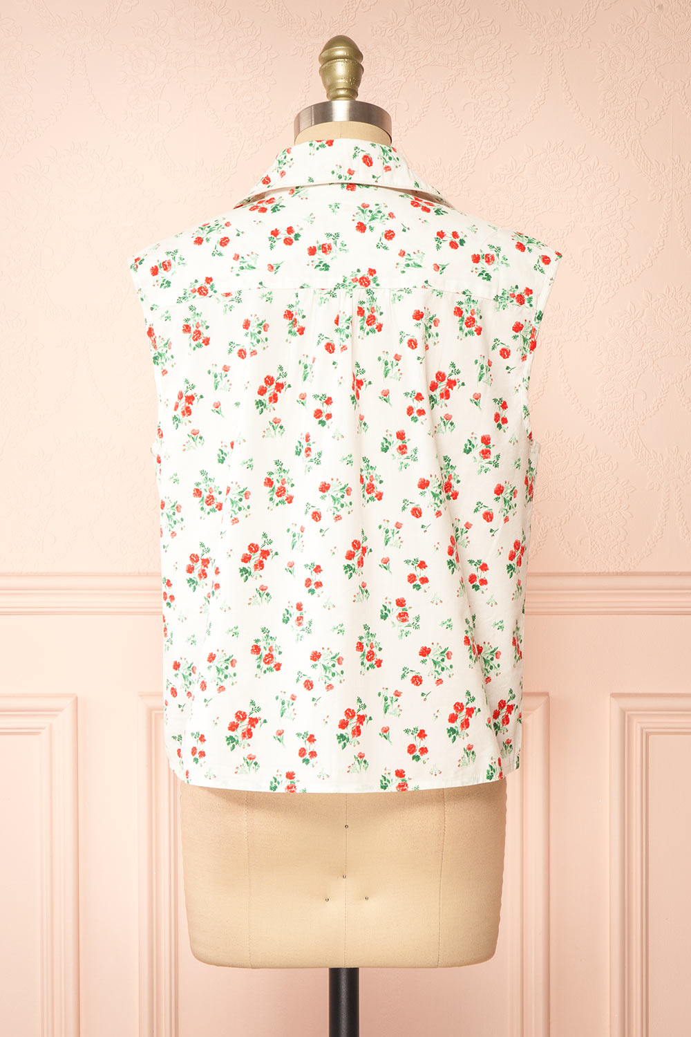 Nettie Floral Sleeveless Blouse | Boutique 1861 back view