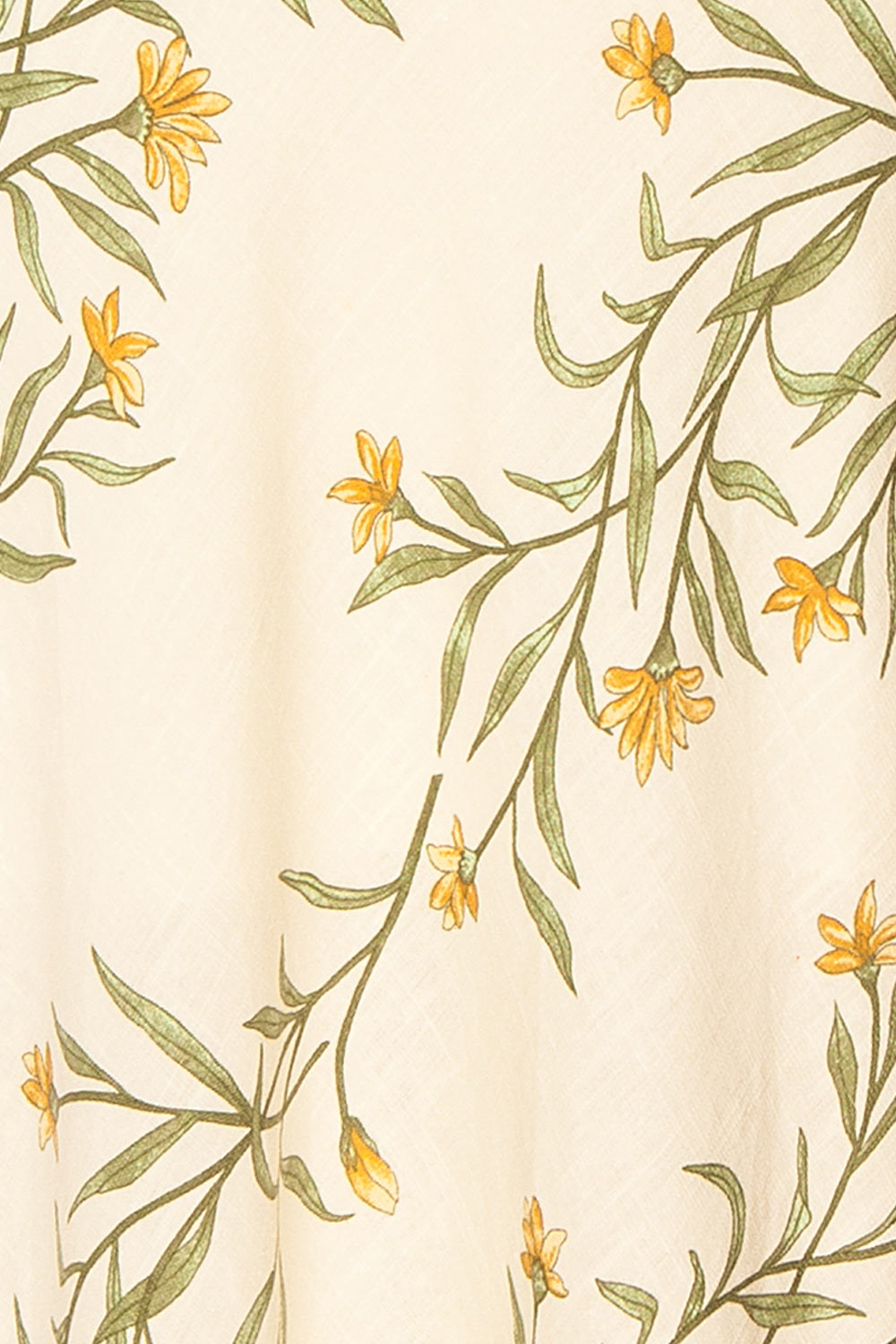 Nevan Ivory Floral Midi Dress with Front Tie Detail | Boutique 1861 fabric 