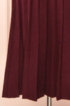 Neve Burgundy Midi Knit Pleated Skirt | Boutique 1861 bottom