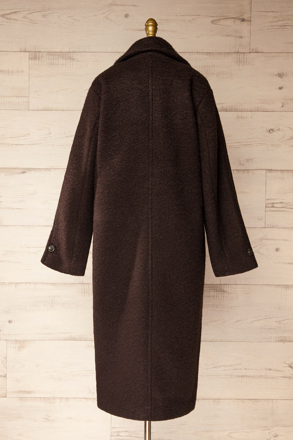 Newark Brown Felt Coat | La petite garçonne back view