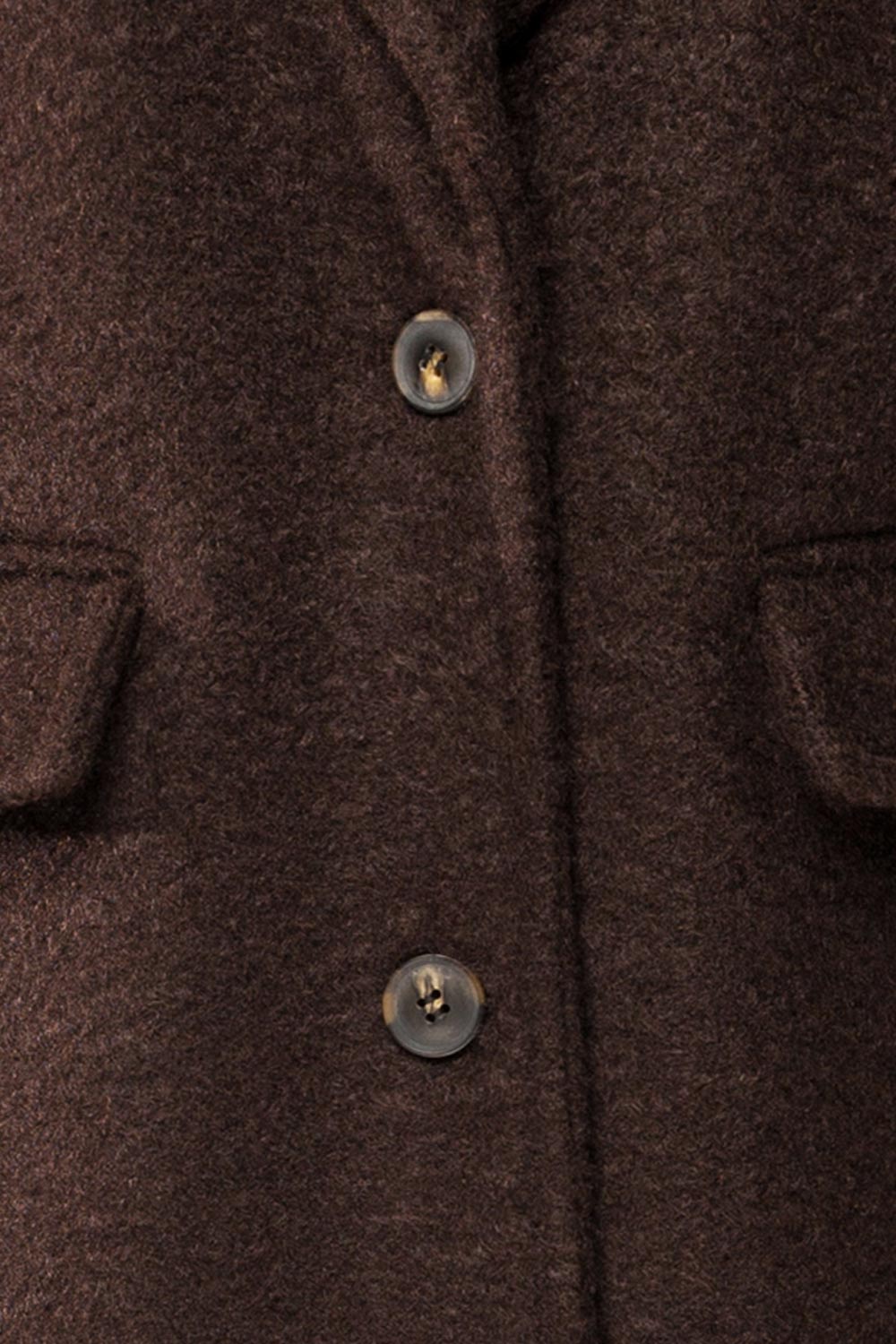 Newark Brown Felt Coat | La petite garçonne fabric 
