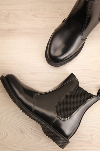 Flora Black Dr. Martens Chelsea Boots | La Petite Garçonne flat view