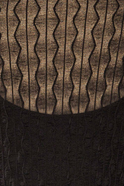 Newcastle Short Black Mesh Dress w/ Long Sleeves | La petite garçonne fabric