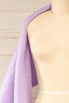 Newnham Lavender Oversized Soft Knit Scarf | La petite garçonne close-up