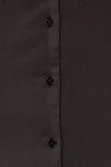 Niamey Black Waffled Satin Shirt | La petite garçonne  fabric
