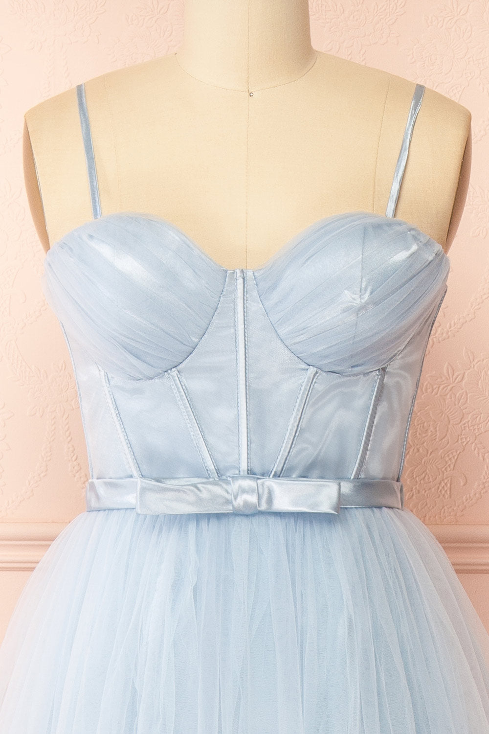 Nicola Blue | Strapless Corset Maxi Dress
