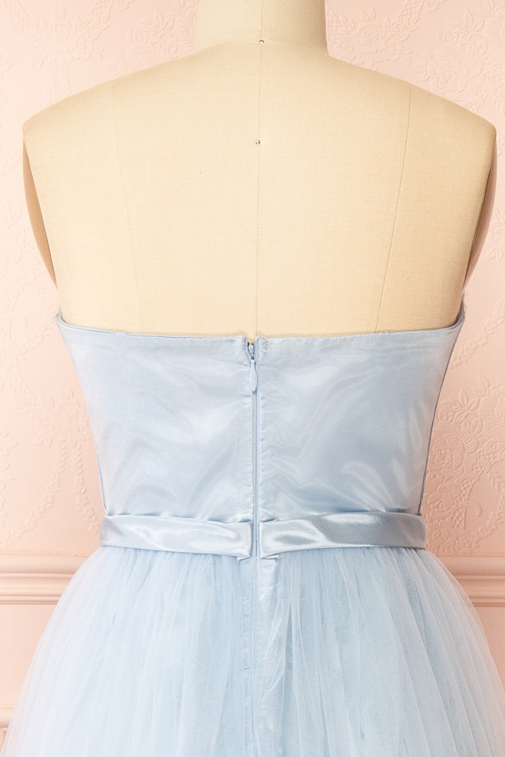 Nicola Blue | Strapless Corset Maxi Dress