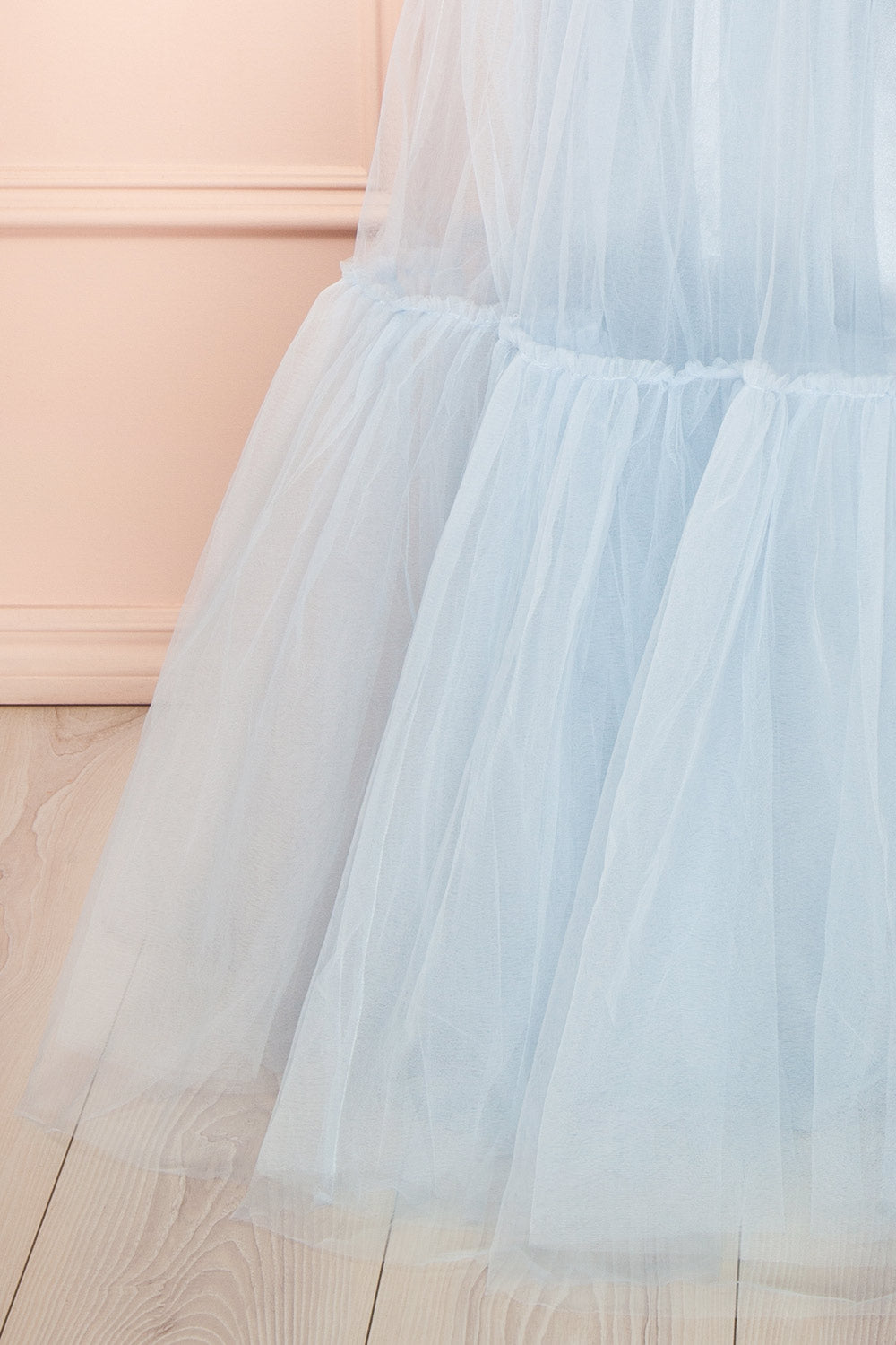 Nicola Blue | Strapless Corset Maxi Dress