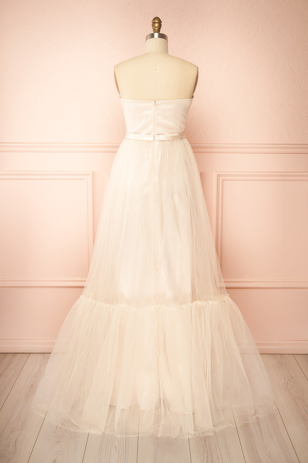 Nicola Champagne | Robe Maxi Corset Sans Bretelles