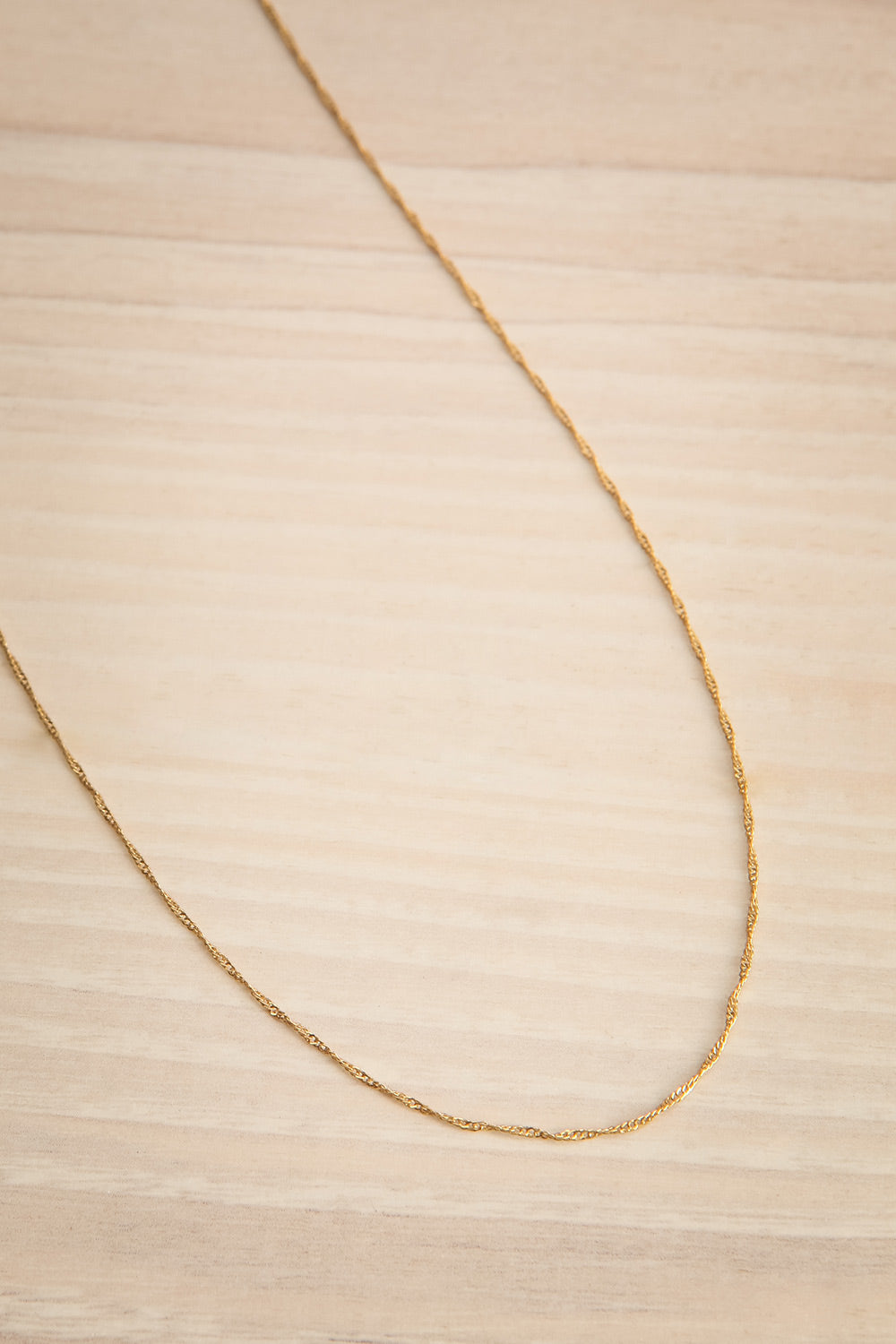 Nilus Gold Minimalist Twirl Necklace | La petite garçonne flat view