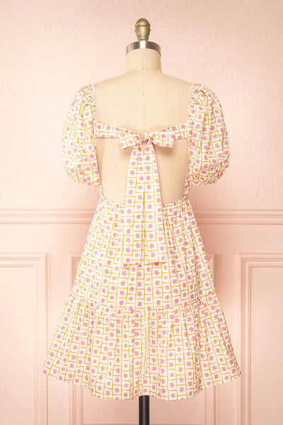 Nimue Floral A-Line Short Dress | Boutique 1861 back view