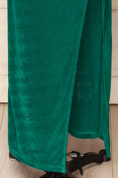 Nogent Green Long-Sleeved Dress w/ Slit | La petite garçonne bottom