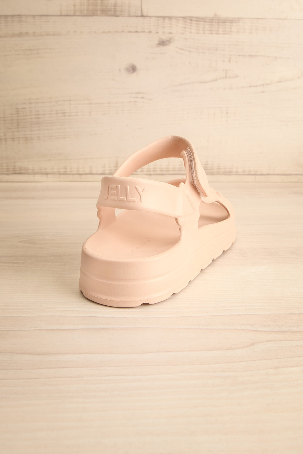 Nollah Blush Sandals w/ Velcro Closure | La petite garçonne back view