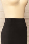 Norfolk Long Black Fitted Skirt | La petite garçonne side