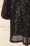 Northampton Long Sleeved Short Black Sequin Dress | La petite garçonne  bottom