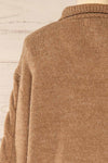 Nottingham Brown Quarter Zip Knit Sweater | La petite garçonne back