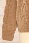 Nottingham Brown Quarter Zip Knit Sweater | La petite garçonne sleeve