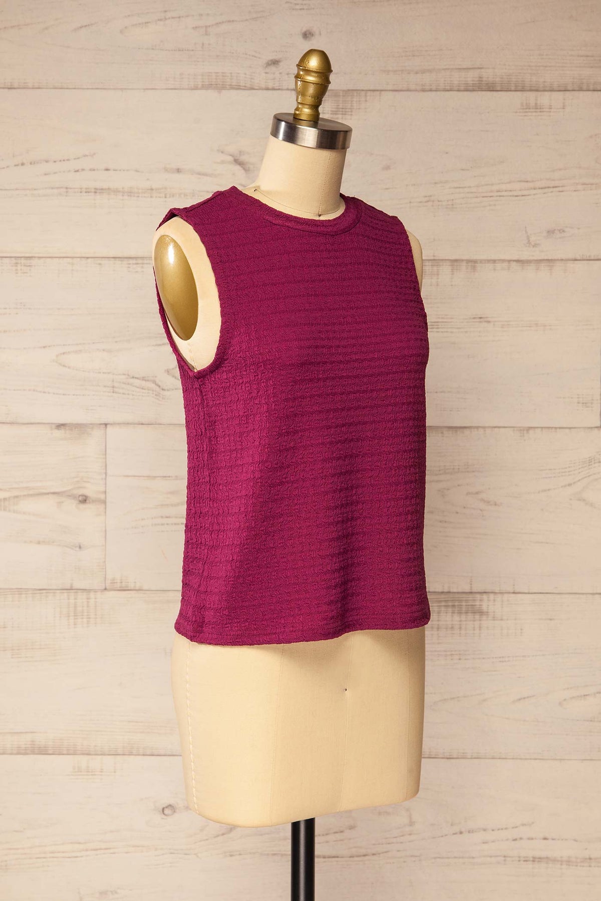 side view of Nucet Pink Sleeveless Tank Top at La petite garçonne