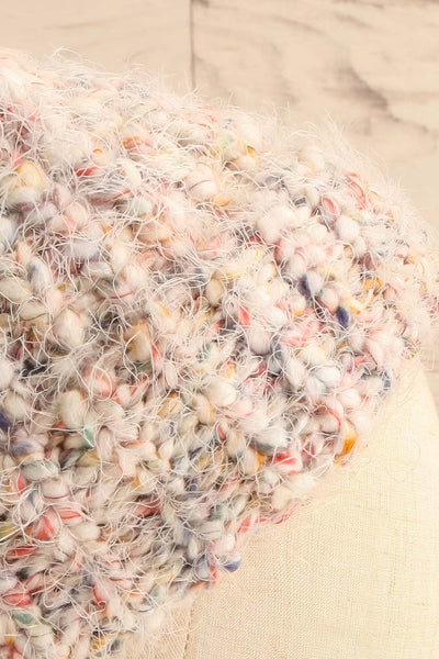 Nukus Colourful Knit Beanie w/ Pompom | La petite garçonne side close-up