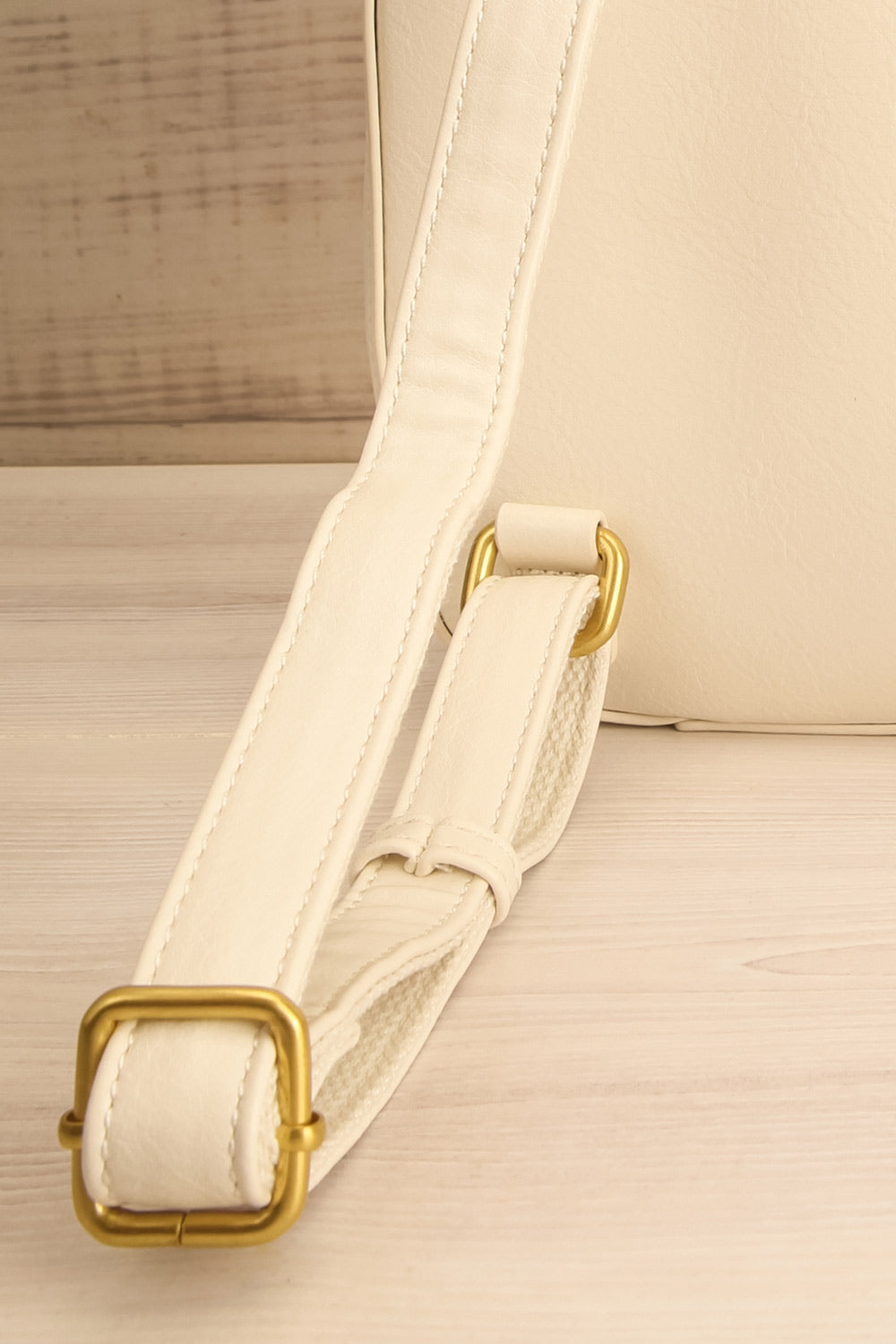 Nyhla Ivory Vegan Leather Backpack | La petite garçonne back detail