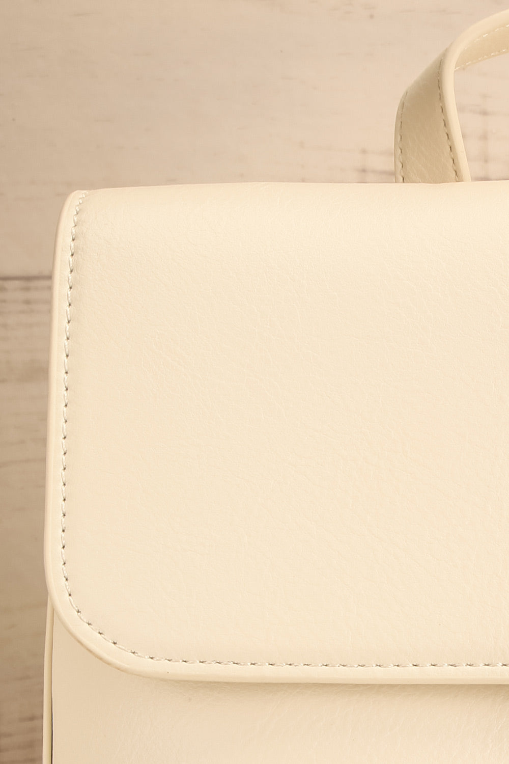 Nyhla Ivory Vegan Leather Backpack | La petite garçonne front close-up