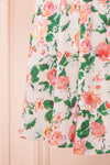 Nyla Short Floral Dress w/ Pockets | Boutique 1861 bottom close-up