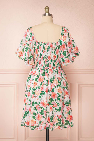 Nyla Short Floral Dress w/ Pockets | Boutique 1861 back view