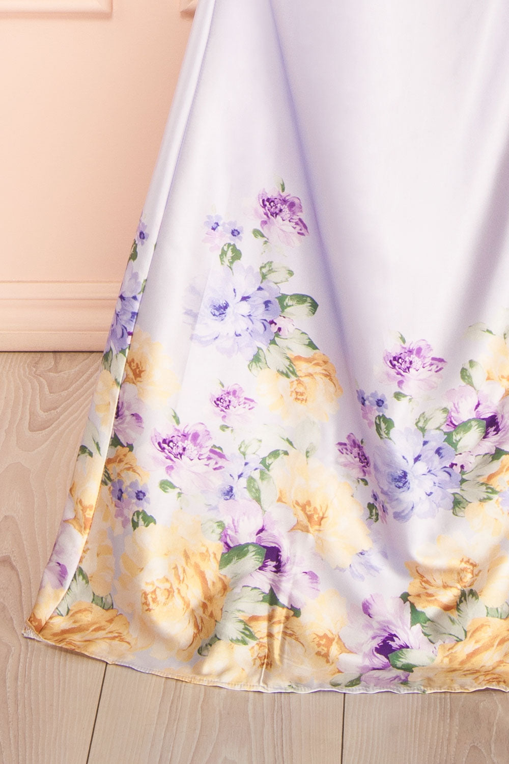 Nymara One-Shoulder Lilac Dress with Slit | Boutique 1861 bottom