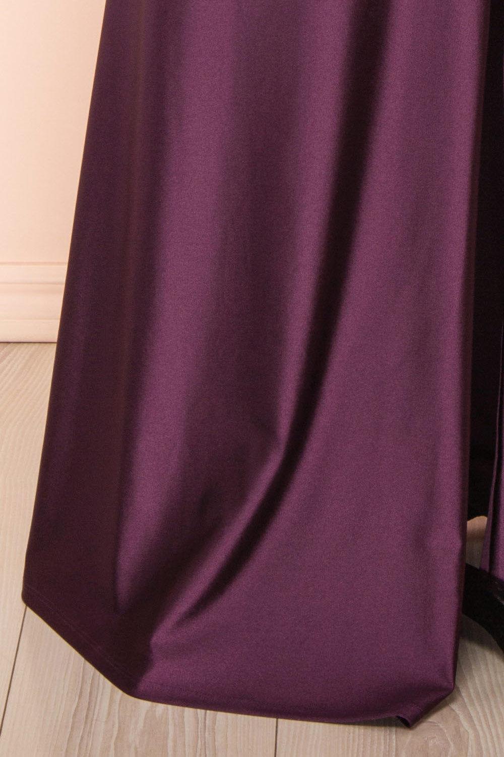 Nyra Purple Mermaid Dress w/ Wrapped Bodice | Boutique 1861 bottom 