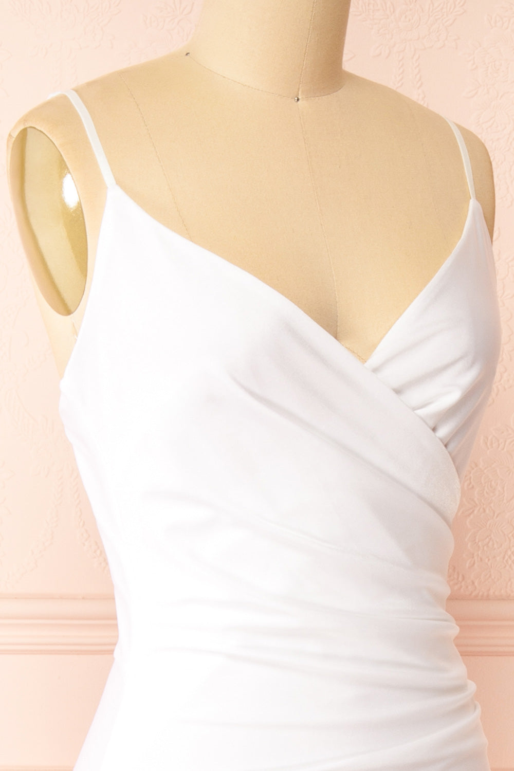 Nyra White Bridal Mermaid Dress w/ Wrapped Bodice | Boudoir 1861 side