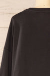 Obregon Cropped Black Crew Neck Sweater | La petite garçonne back