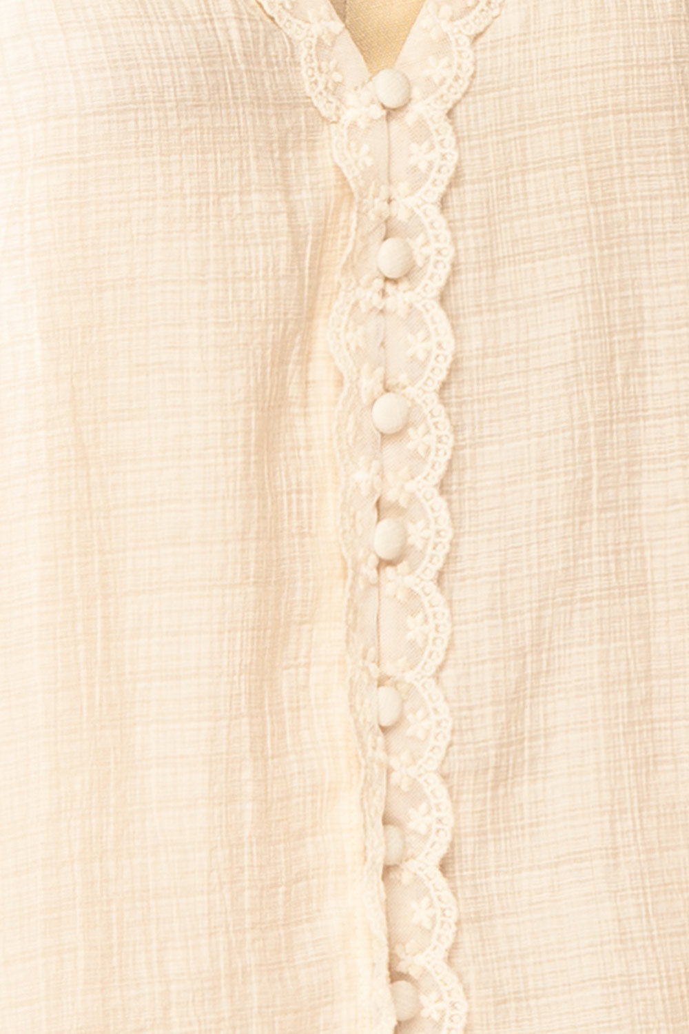 Oceana Ivory Blouse w/ Lace Trim | Boutique 1861 fabric 