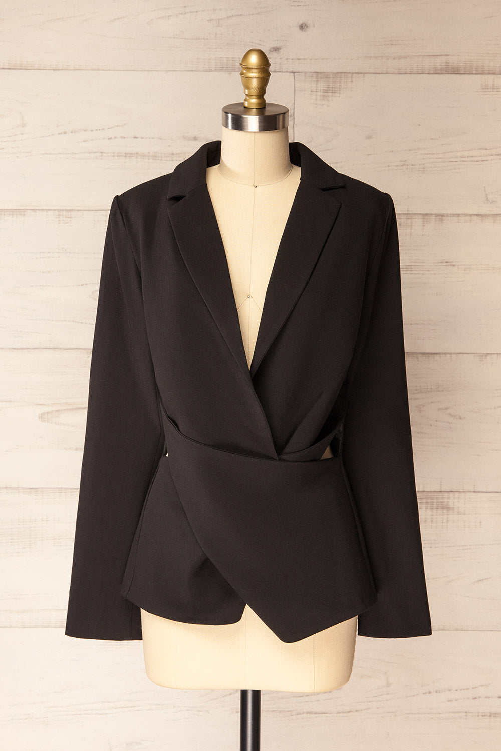 Odda Black Blazer with Cut-Out | La petite garçonne front view