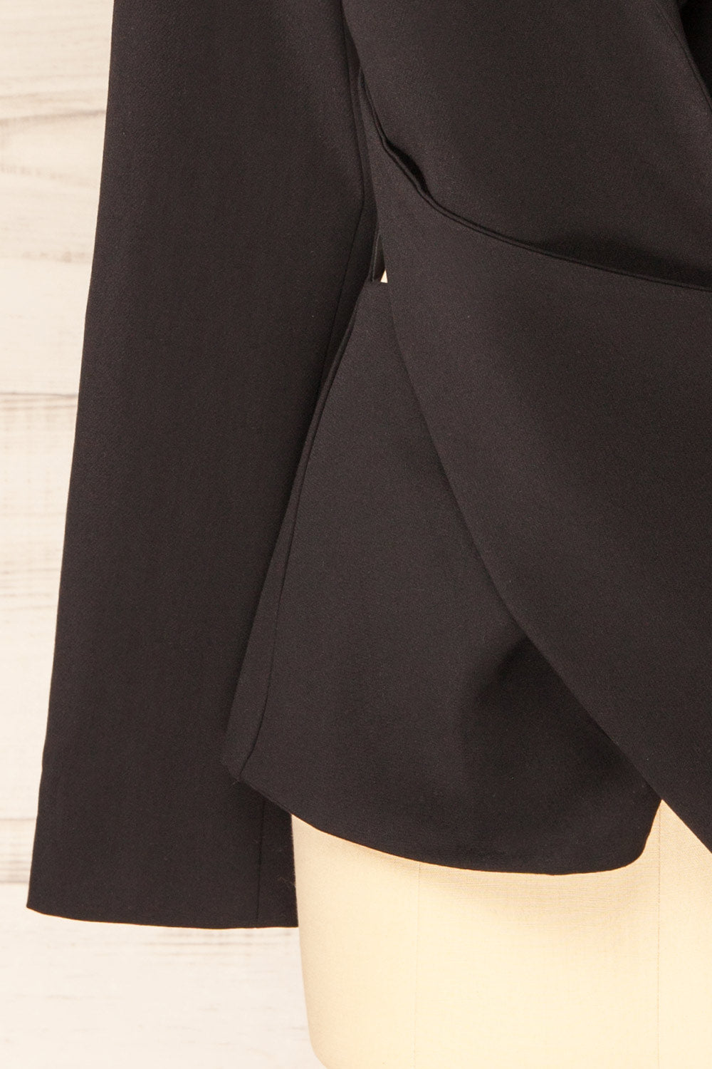 Odda Black Blazer with Cut-Out | La petite garçonne sleeve 