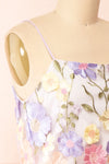 Ovidia Pastel Floral Short Halter Dress | Boutique 1861 side close-up